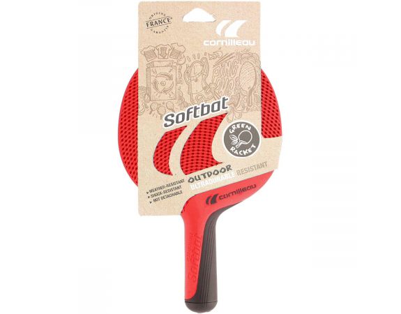 Raquette Ping Pong Cornilleau Softbat rouge