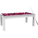 Billard Convertible Delhi Blanc Laqué 6FT